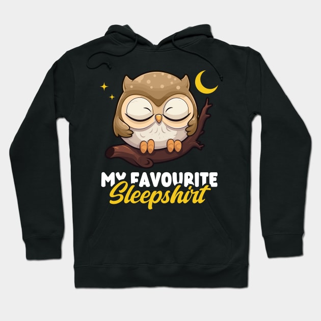 My Favourite Sleepshirt Cute Owl Hoodie by Infinitee Shirts